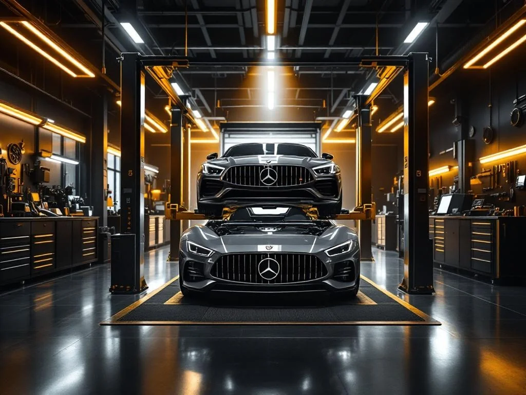 Professional car workshop
