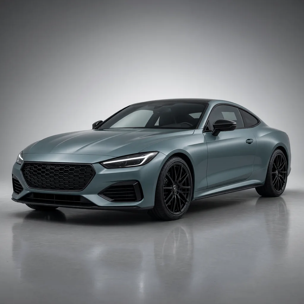 A car wrapped in Autumn Teal paint protection film