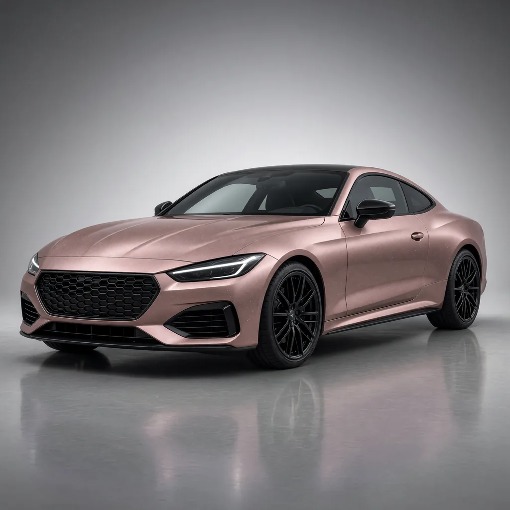 A car wrapped in Blush Taupe paint protection film