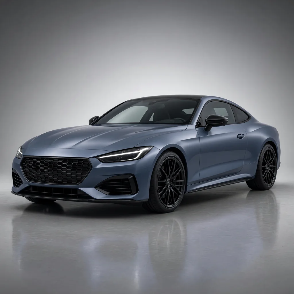 A car wrapped in Cement Grey paint protection film