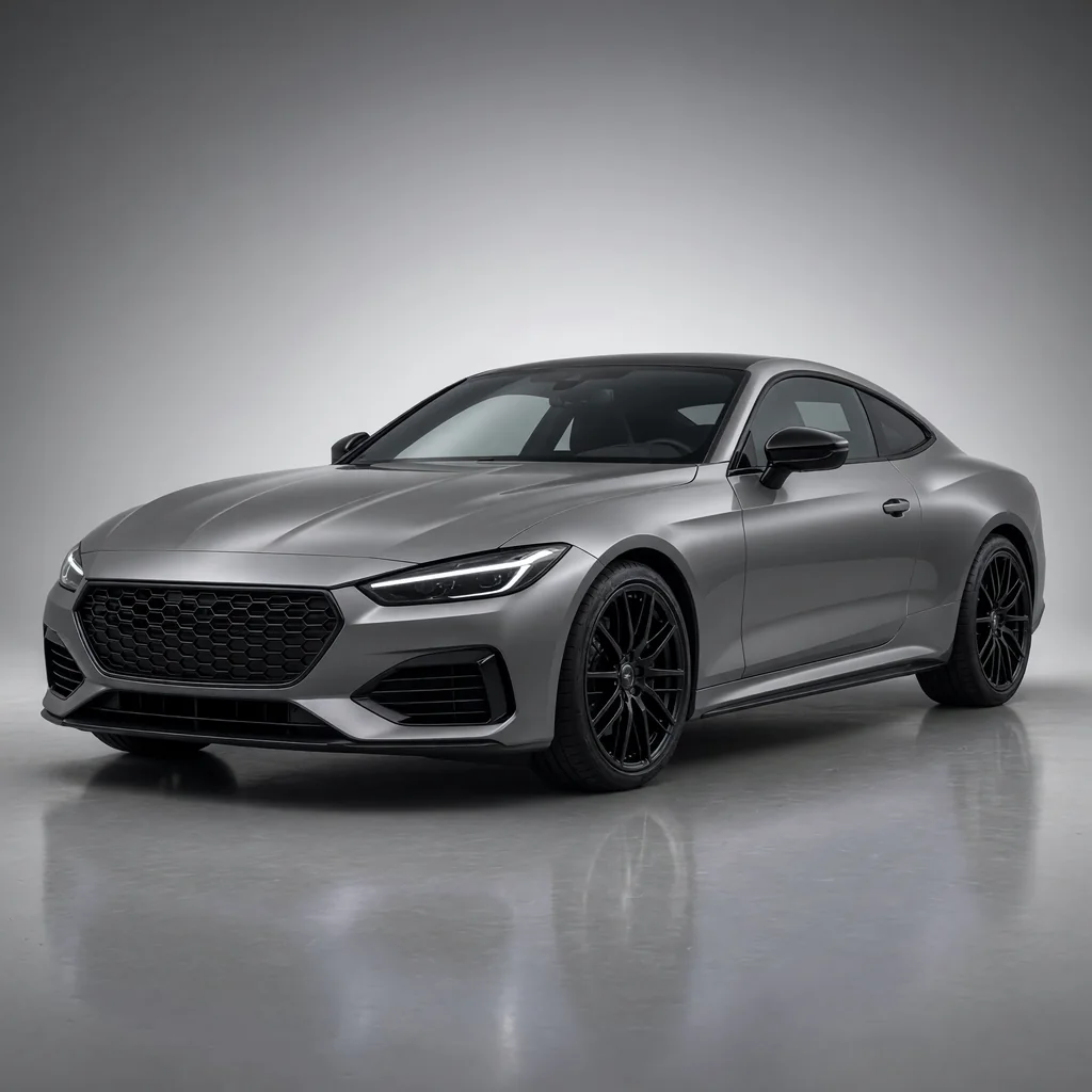 A car wrapped in Chalk Grey paint protection film