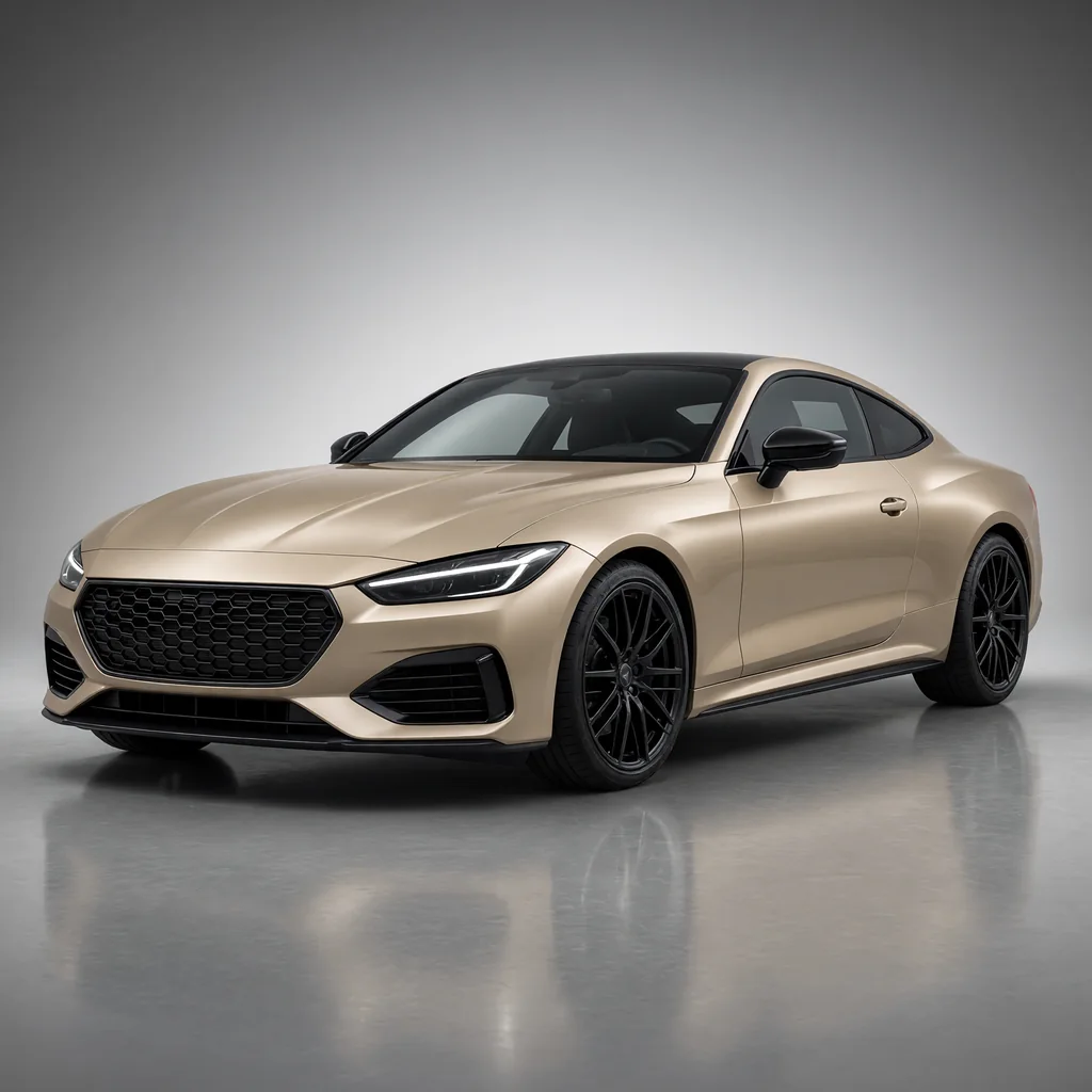 A car wrapped in Desert Sand paint protection film