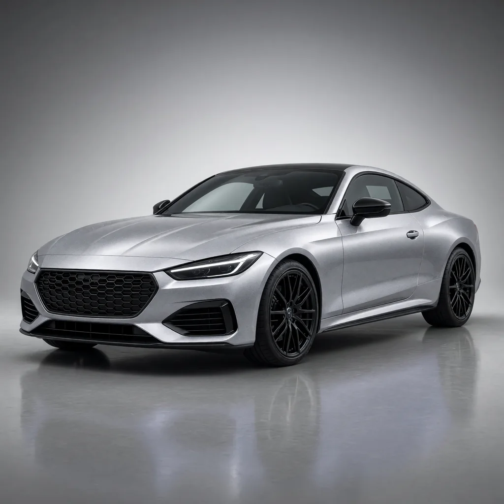A car wrapped in GT Silver paint protection film