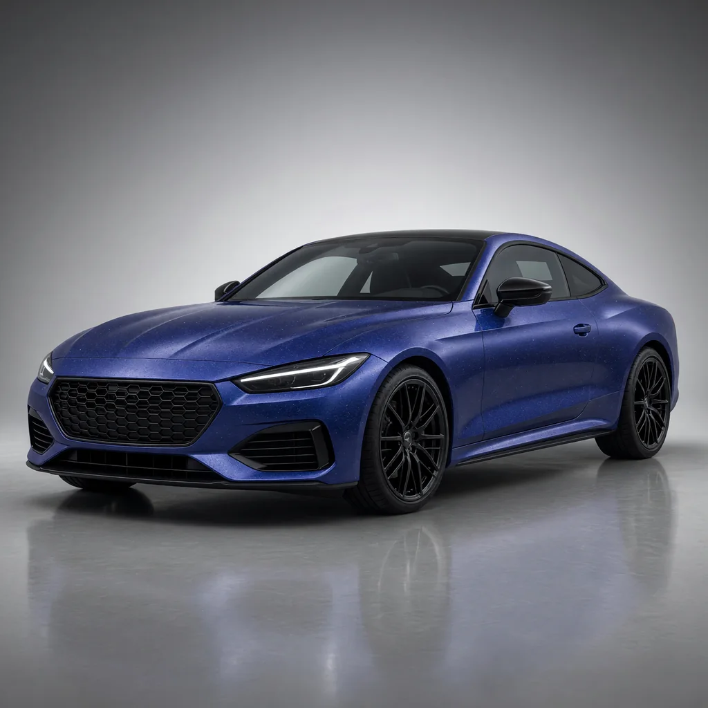 A car wrapped in Indigo Night paint protection film
