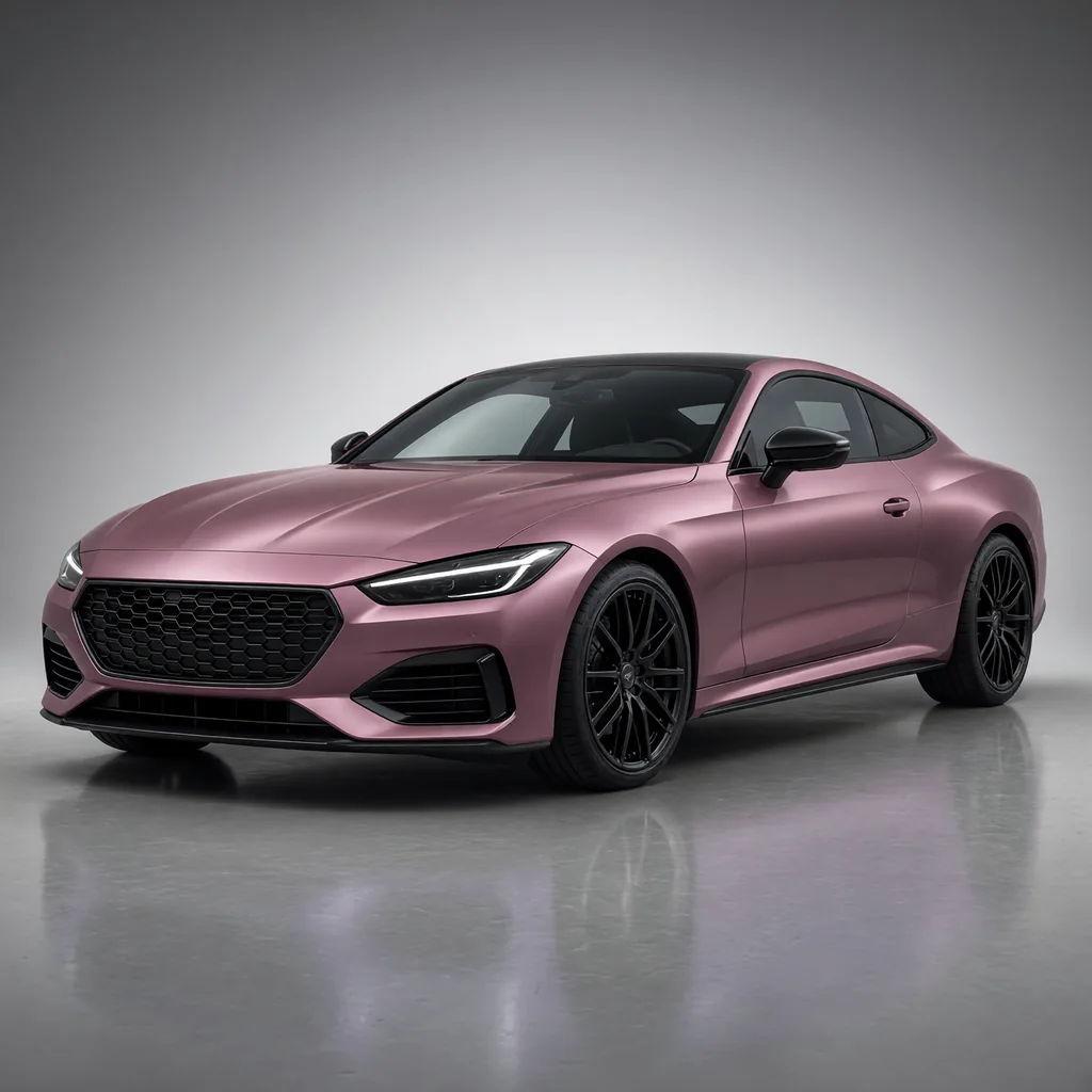 A car wrapped in Rosé Taupe paint protection film